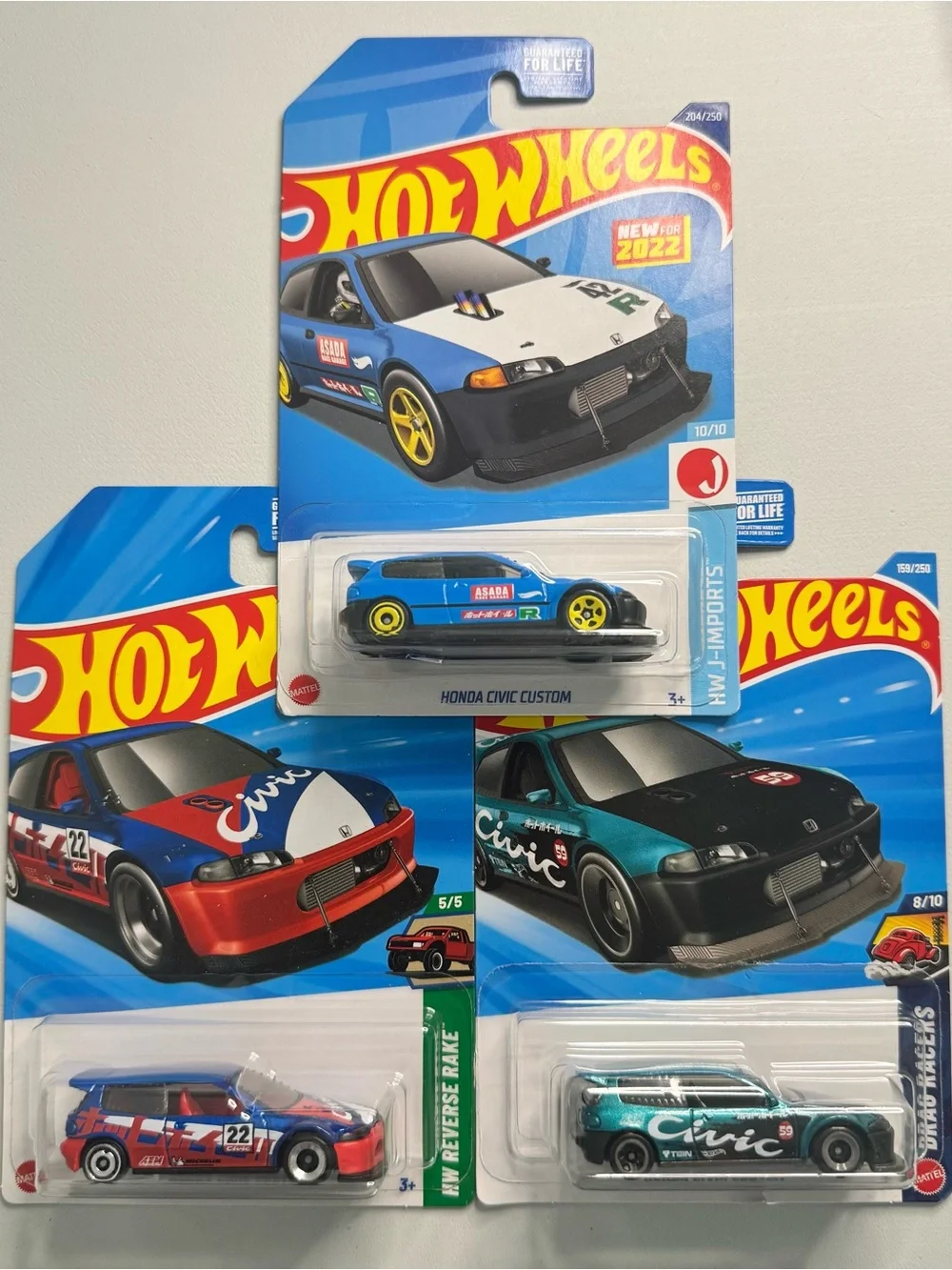 Hot Wheels Honda Civic EG Lot of 3